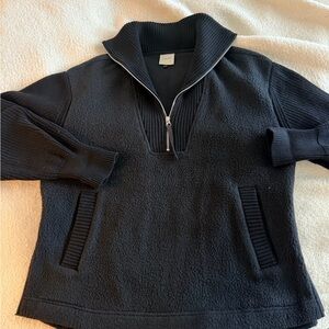 Varley Black Quarter-Zip Fleece Sweater- Very Gently worn